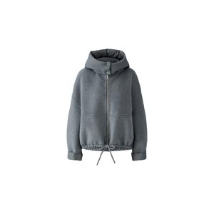 Manteau écourté en mélange de laine - Oui