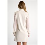 Robe jersey 3D et voile froissé - Shan