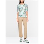 Ribbed Stretch Cotton Tee-Shirt - Marc Cain