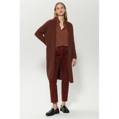 Luisa Cerano 70's Print Knitted Long Cardigan 468182 5292 7204 main image 1